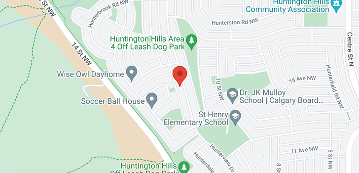 map of 7611 Hunterview Drive NW